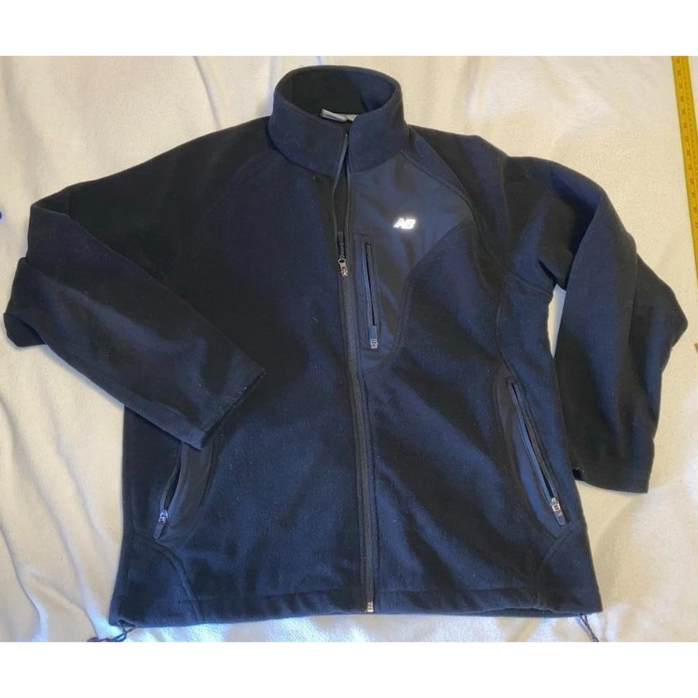 New Balance Mens Medium RN#130893 Style 22F Black Fleece Full Zip Jacket